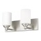 Z-Lite Soledad Vanity, 2-Light, 16.25 In.W x 6 In.L x 7.5 In.H, Brushed Nickel/White 485-2V-BN - alternate 5
